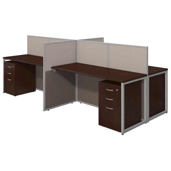 Bush Business Furniture Easy Office 60w 4 Person Straight Desk