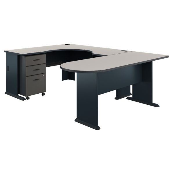 Bush Business Furniture Series A U Shaped Corner Desk With Mobile