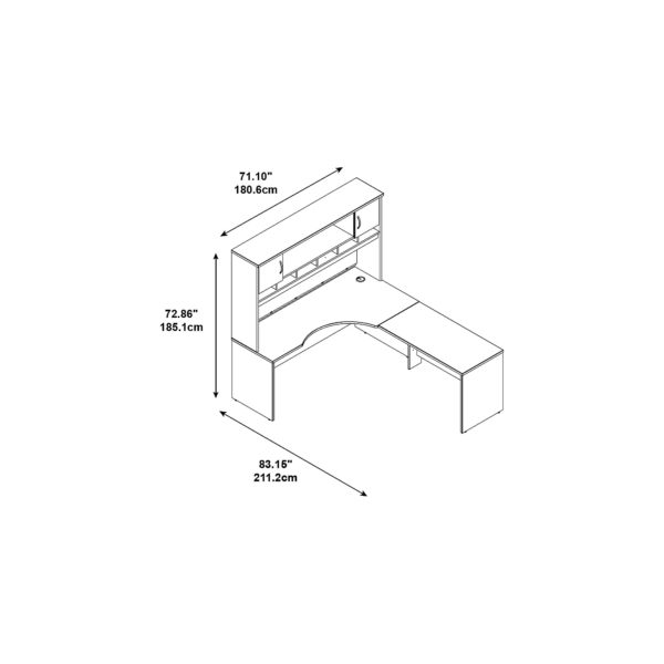 Bush Business Furniture Series C Right Handed Corner L Shaped Desk Right Handed Corner L Shaped Desk